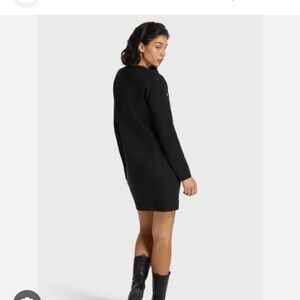 ModCloth Black Ribbed Love Remains Streetwear LBD Sweater Dress Plus Size 3X